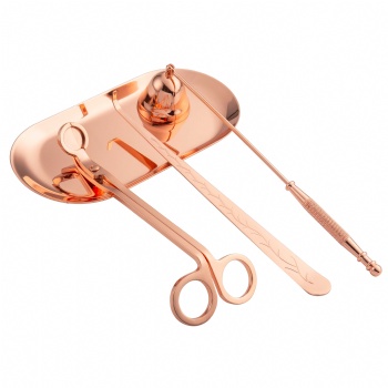 Scented candle snuffer and scissors set